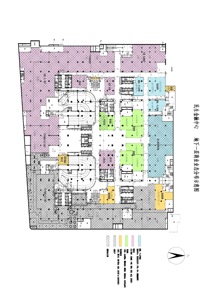 波西努姆:地下一层平面图-带租控:Model