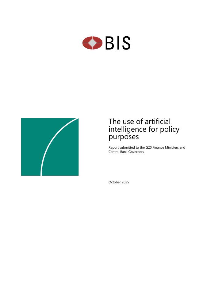 国际清算银行：2025年人工智能（AI）在政策领域的应用研究报告（英文版）海报